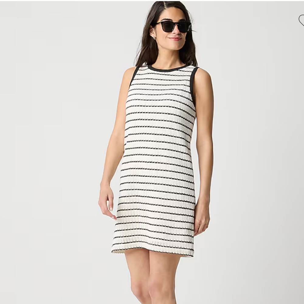 J. Crew - Striped Stripped Crochet Mini Dress